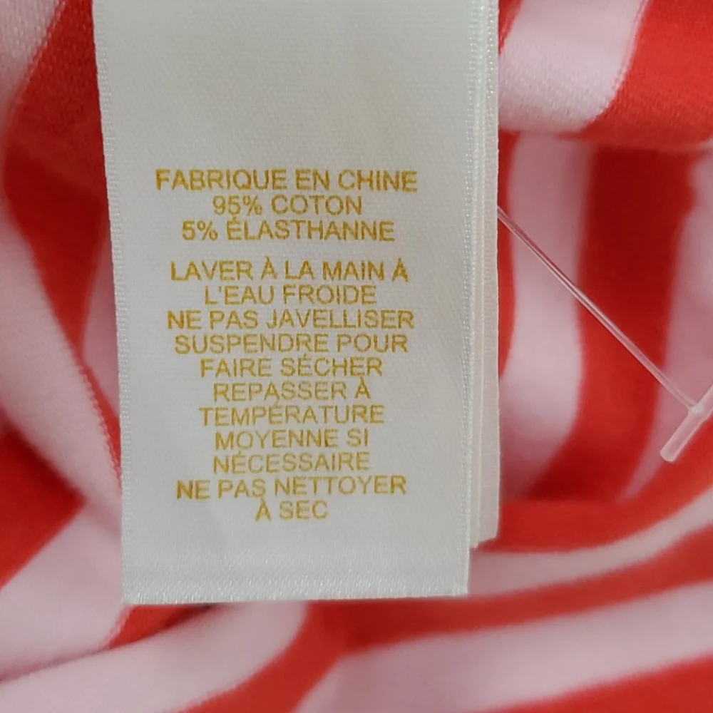 Kate Spade strips long sleeve top blouse size L